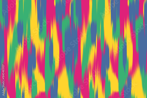 Uzbekistan ikat pattern. Uzbekistan ikat abstract ethnic design. Uzbekistan pattern design for background, wallpaper, textile, art, clothing, wrapping paper, Uzbek style, Uzbek fabric