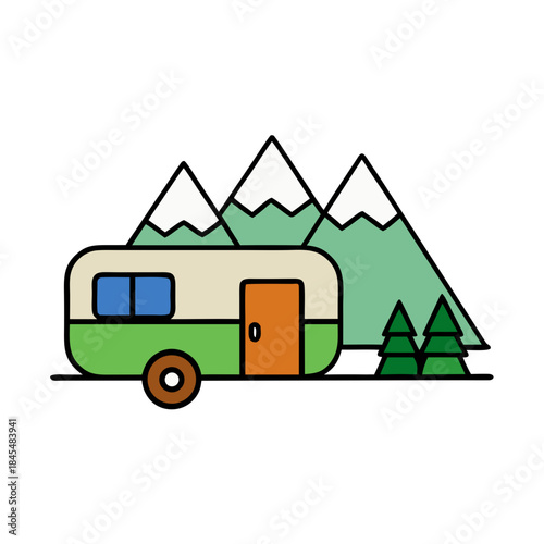 camping in the mountains