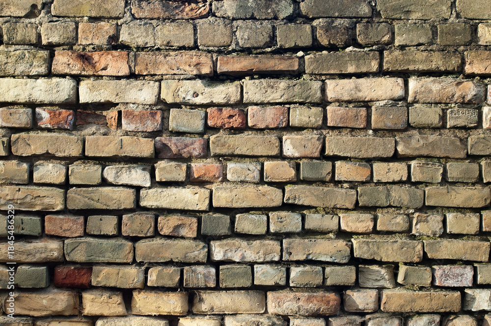 Obraz premium old brown brick wall close-up