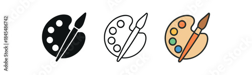 creative hobby paintbrush and palette