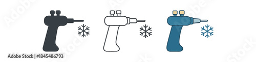 cryosurgery cryosurgery gun with disposable tip illustration