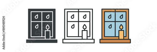 introvert lifestyle window with rain drops and candle on sill