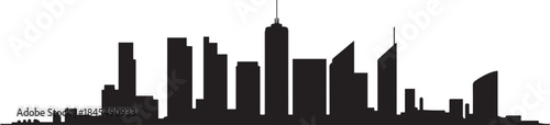Lagos skyline silhouette. Landscape Lagos, Nigeria. Vector illustration. design Vector black silhouette