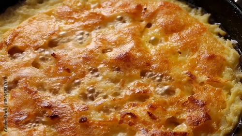 Golden Potato Gratin in Skillet