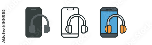 daily routine headphones next to smartphone