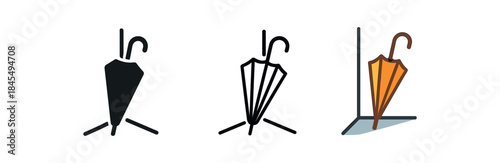 daily routine umbrella standing corner