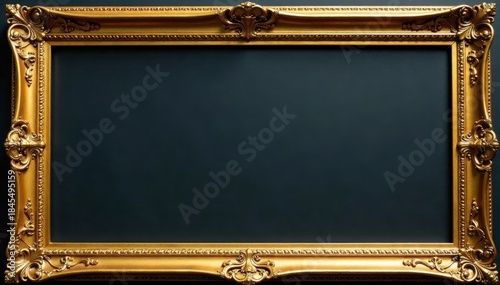 Gleaming golden antique frame, pristine detail , elegant, reflection, craftsmanship