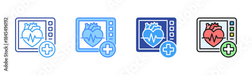 Cardiology Icon, Multi Styles Icon Set