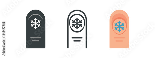 cryosurgery close up fingertip wart with snowflake over center