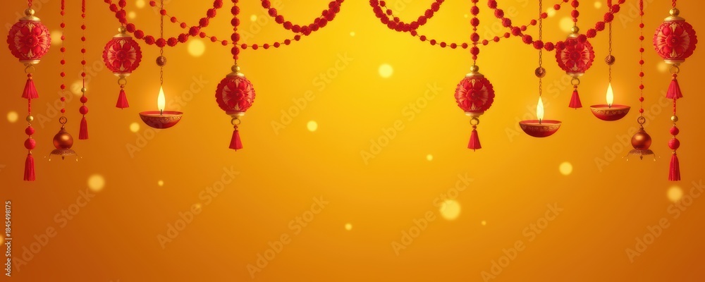 Fototapeta premium Happy deepavali festival celebration india cultural event vibrant atmosphere joyful viewpoint traditional lights and lamps