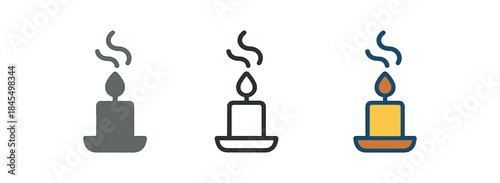 inner peace candle with small wave lines