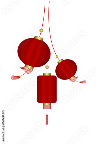 background chinese new year vector lantern hanging decoration