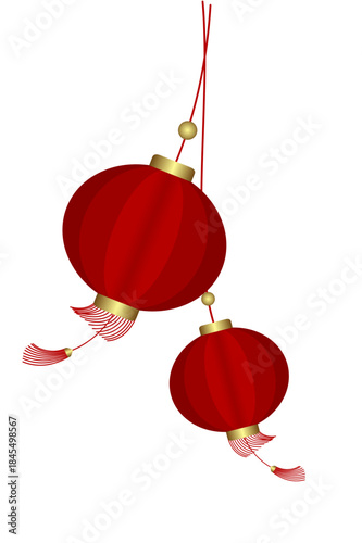 background chinese new year vector lantern hanging decoration