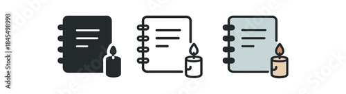 micro rituals tiny candle next to notebook