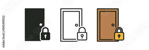 healthy boundaries door with tiny lock icon