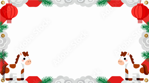 Background of the Year of the Horse Poster