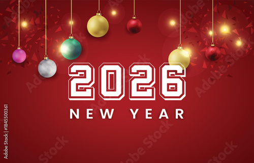 new year 2026 background with shiny christmas sparkle