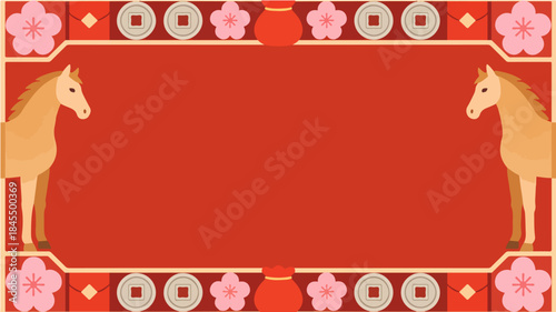 Background of the Year of the Horse Poster