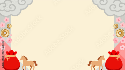 Background of the Year of the Horse Poster