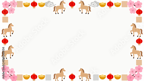 Background of the Year of the Horse Poster