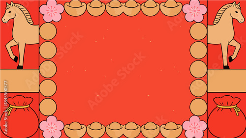 Background of the Year of the Horse Poster