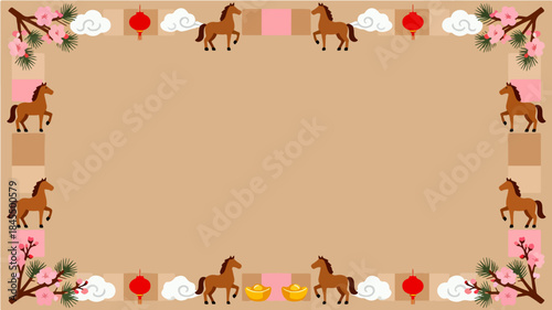 Background of the Year of the Horse Poster