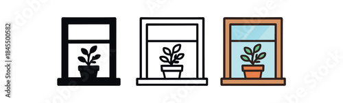 daily comfort small window view with potted herb