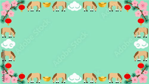 Background of the Year of the Horse Poster