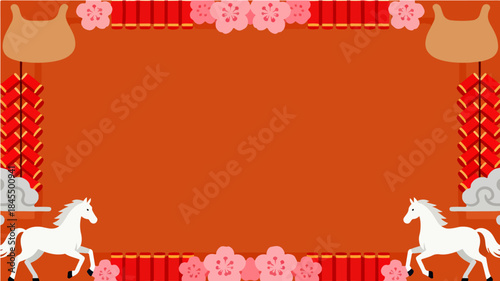 Background of the Year of the Horse Poster