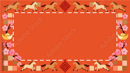 Background of the Year of the Horse Poster