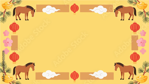 Background of the Year of the Horse Poster