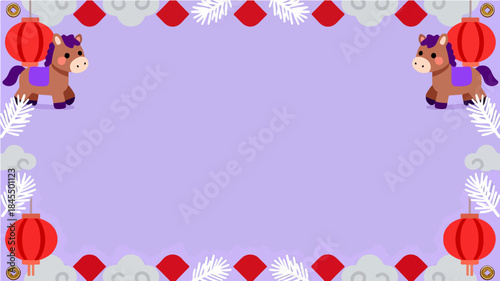 Background of the Year of the Horse Poster