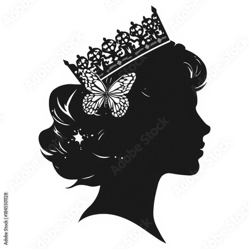 silhouette of a woman with flowers
