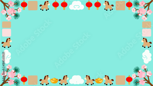 Background of the Year of the Horse Poster