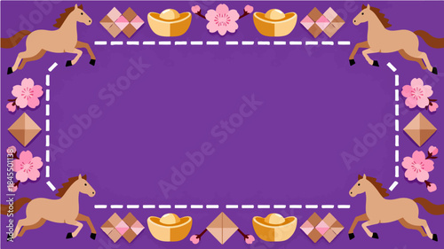 Background of the Year of the Horse Poster