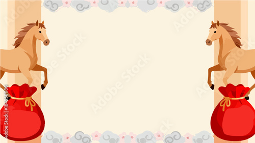 Background of the Year of the Horse Poster