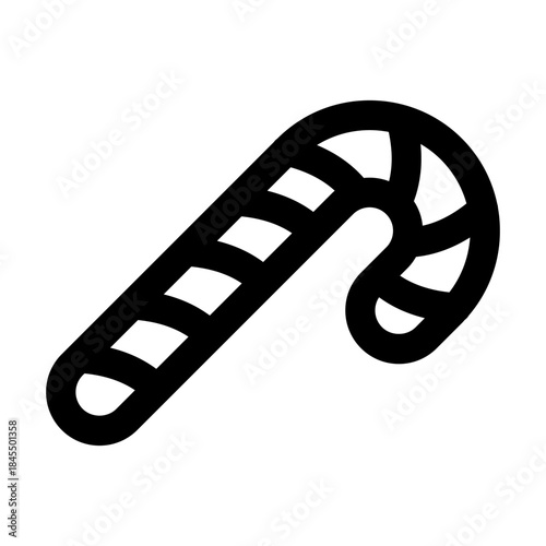 Candy cane christmas holiday sweet icon vector for app website design