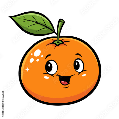 Cute Mandarin with Leaf