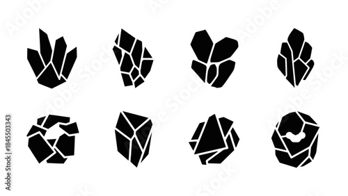 Abstract rock formations in vector style for various design and concept uses