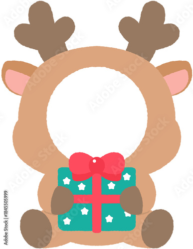 winter christmas 겨울 크리스마스 얼굴합성도안 크리스마스코스튬 크리스마스코스프레 크리스마스얼굴합성도안 겨울얼굴합성도안 사슴 사슴얼굴합성도안 일러스트
