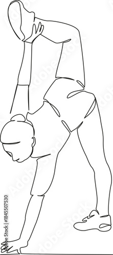 One continuous single drawing line art flat doodle woman, female, girl, sitting, cocktail, beautiful, lifestyle, pen. Isolated image hand draw contour on a white background, hand drawn, not AI