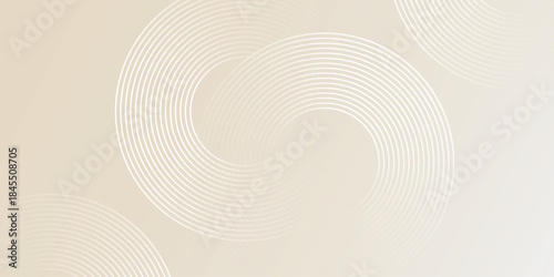 Abstract background with glowing white geometric lines design. Modern glossy white circle lines pattern for covers, poster, banner, presentation, and certificate. VOL. 3