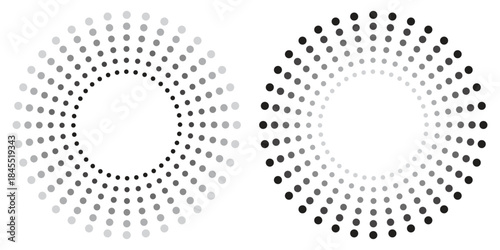 Minimalist Abstract Dot Pattern Vector Illustration – Modern Geometric Circular Design, Halftone Gradient Dots, Monochrome Seamless Pattern, Trendy Background for Branding, Wallpaper and Print