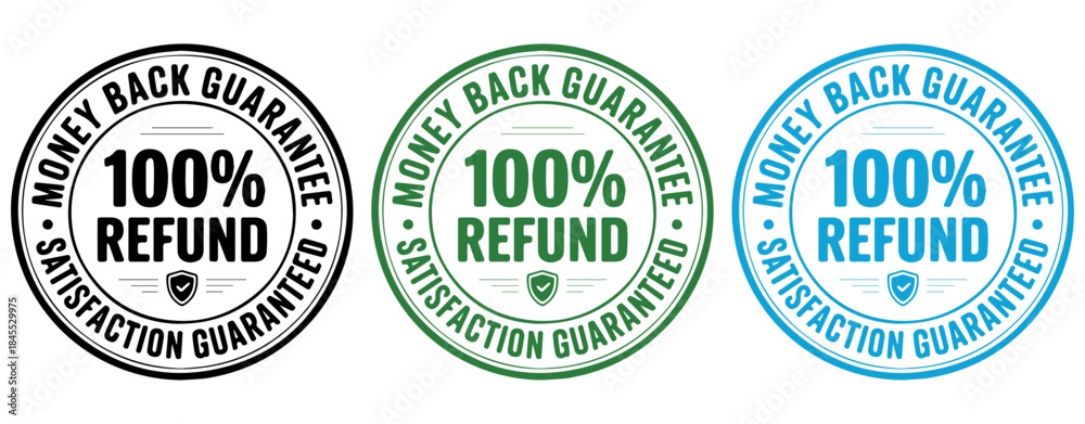 Obraz premium 100% money back guarantee stamp, Money back guarantee stamp, Money back guarantee label , Money back guarantee badge