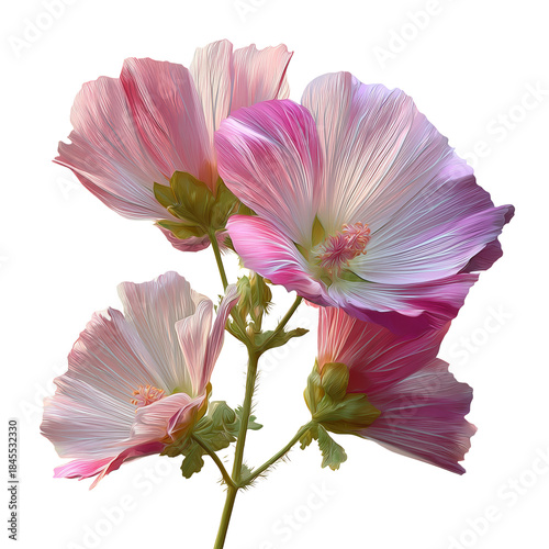 Flowers With Pink and White Petals in Close View Showing Details of Nature an...