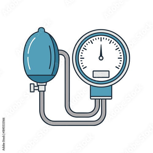 Medical Blood Pressure Monitor Device Illustration.