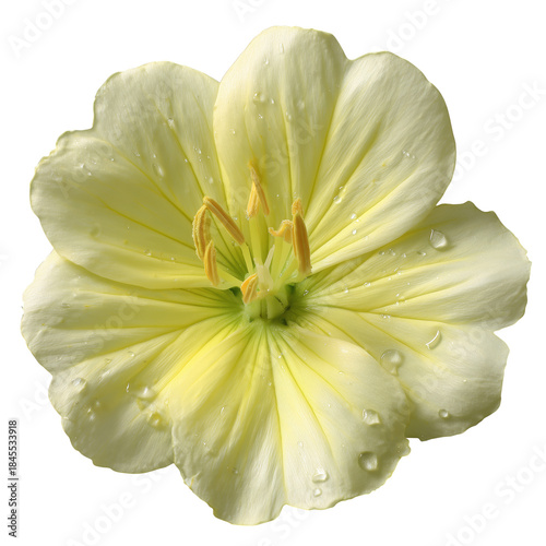 Bright Yellow Flower With Water Droplets in a Close-Up Setting
