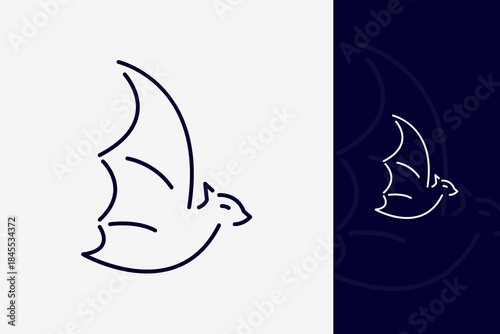 Colorful Bat Logo Design – Modern Creative Bat Icon with Bold Shape for Branding, Mascot, Halloween, and Dark Theme Projects
