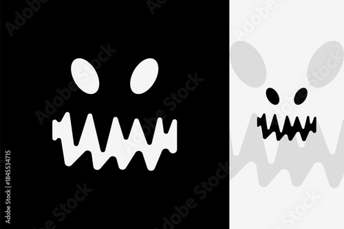 Creative Ghost Logo Design – Simple Modern Ghost Icon with Minimalist Shape for Branding, Mascot, and Halloween Concept