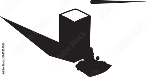 Modern airplane taking off in the air